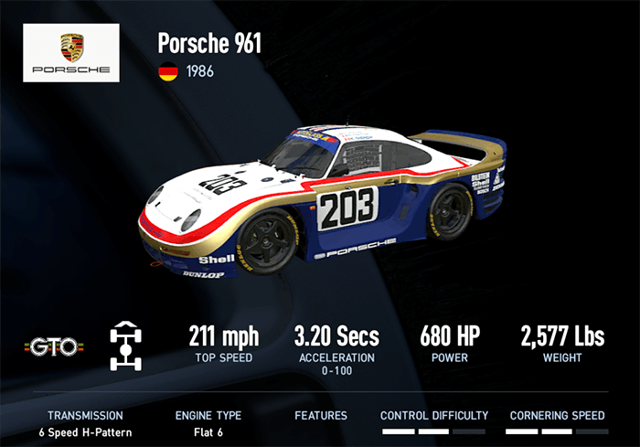 Porsche 961 (1986 )