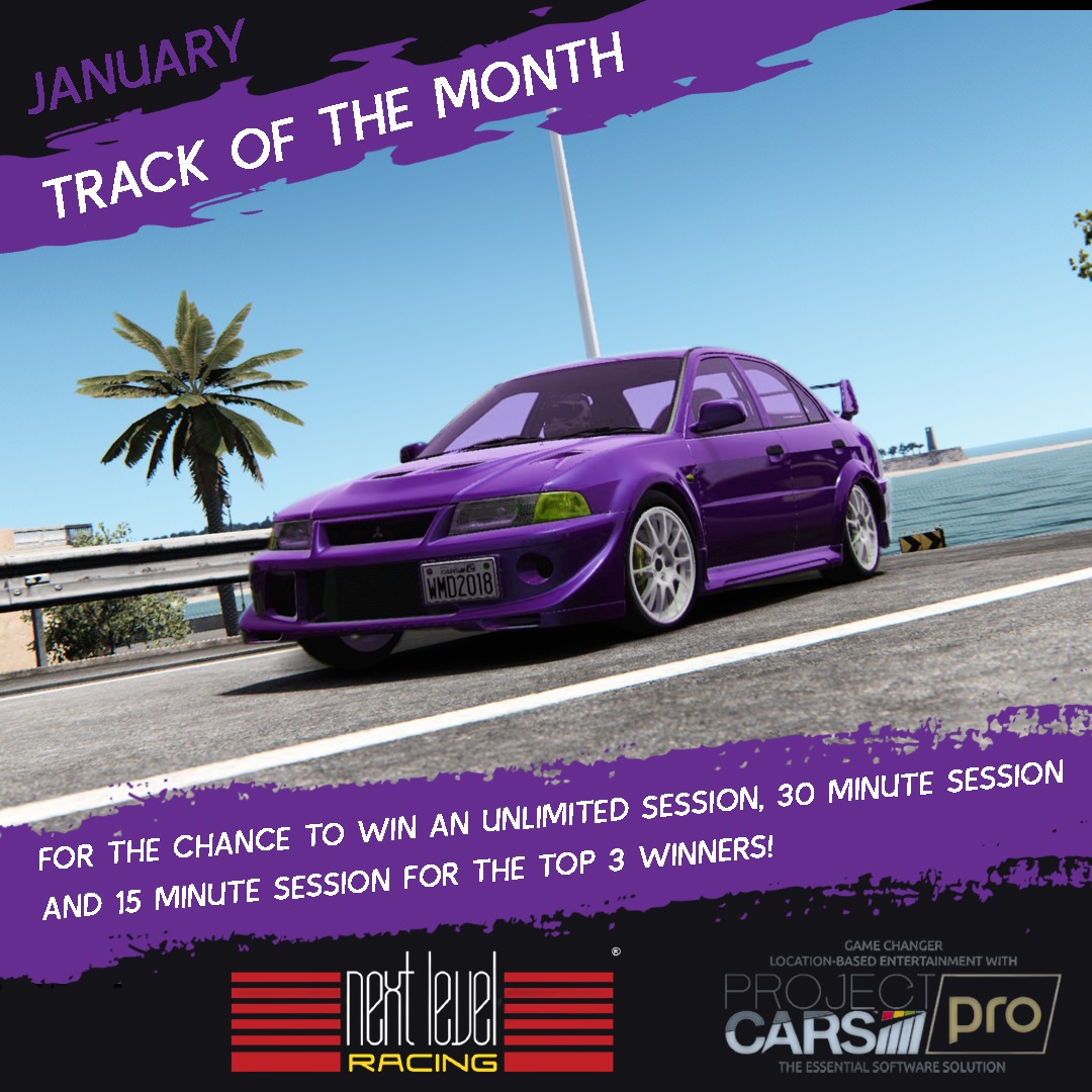 January 2023 Track of the month Mitsubishi Lancer Evolution VI TME at Azure Coast